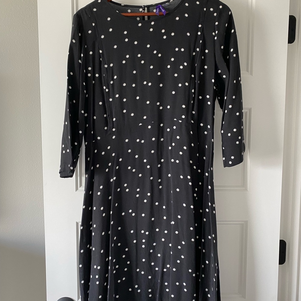 Seraphine Black Print Maternity & Nursing Dress